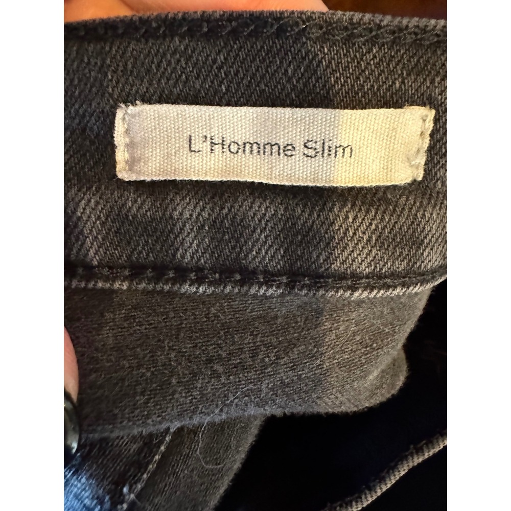 Frame Jeans Men 31 Black Grey‎ Fade To Grey Denim L Homme Slim Streetwear - Picture 8 of 10